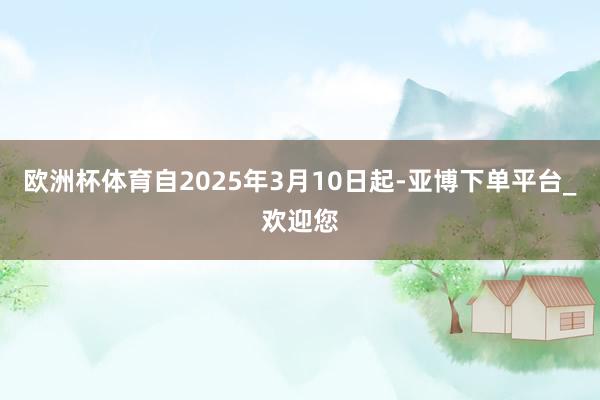 欧洲杯体育自2025年3月10日起-亚博下单平台_欢迎您