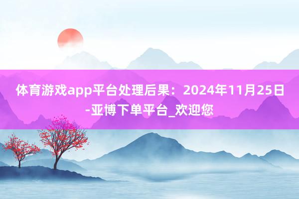 体育游戏app平台处理后果：2024年11月25日-亚博下单平台_欢迎您