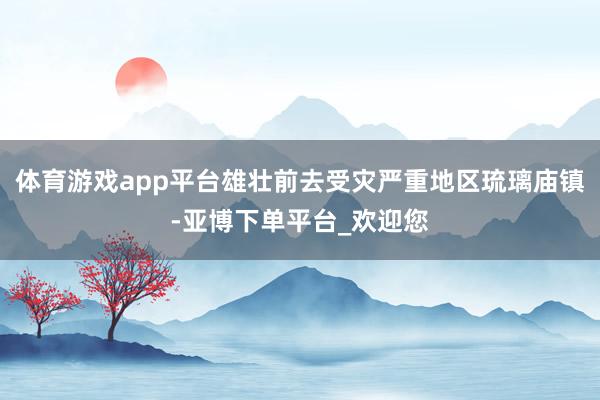 体育游戏app平台雄壮前去受灾严重地区琉璃庙镇-亚博下单平台_欢迎您