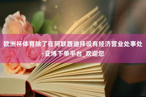 欧洲杯体育除了在阿联酋迪拜设有经济营业处事处-亚博下单平台_欢迎您